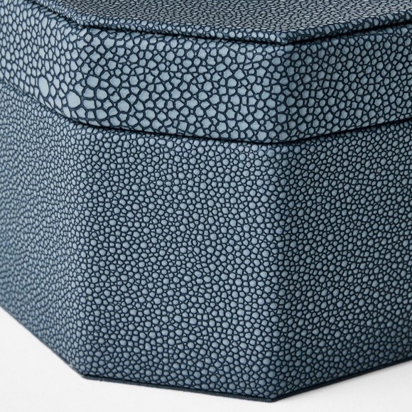 Shagreen Boxes Blue with Lid - Threshold™ designed with Studio McGee - Picture 3 of 7